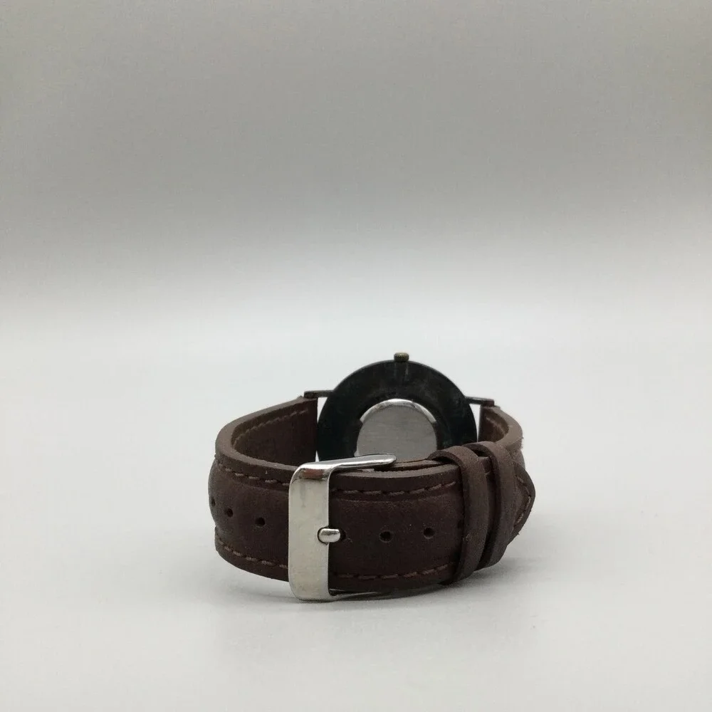 Fossil Mens Watch 36mm Stone on Copper Leather Classic Patina Case New Battery